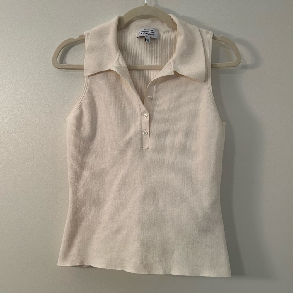 & Other Stories Ribbed Collared Tank